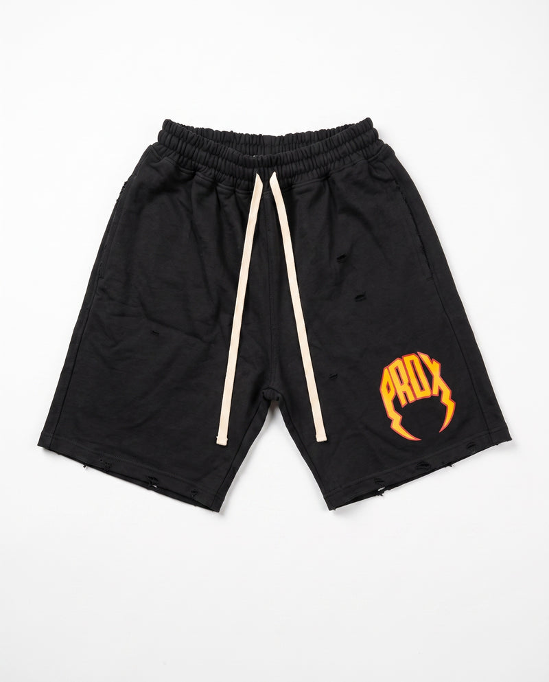 "TRIBAL PRINT LOGO" SWEATSHORTS