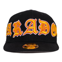 "OLD VARSITY" FITTED HAT (BLACK/ORANGE)