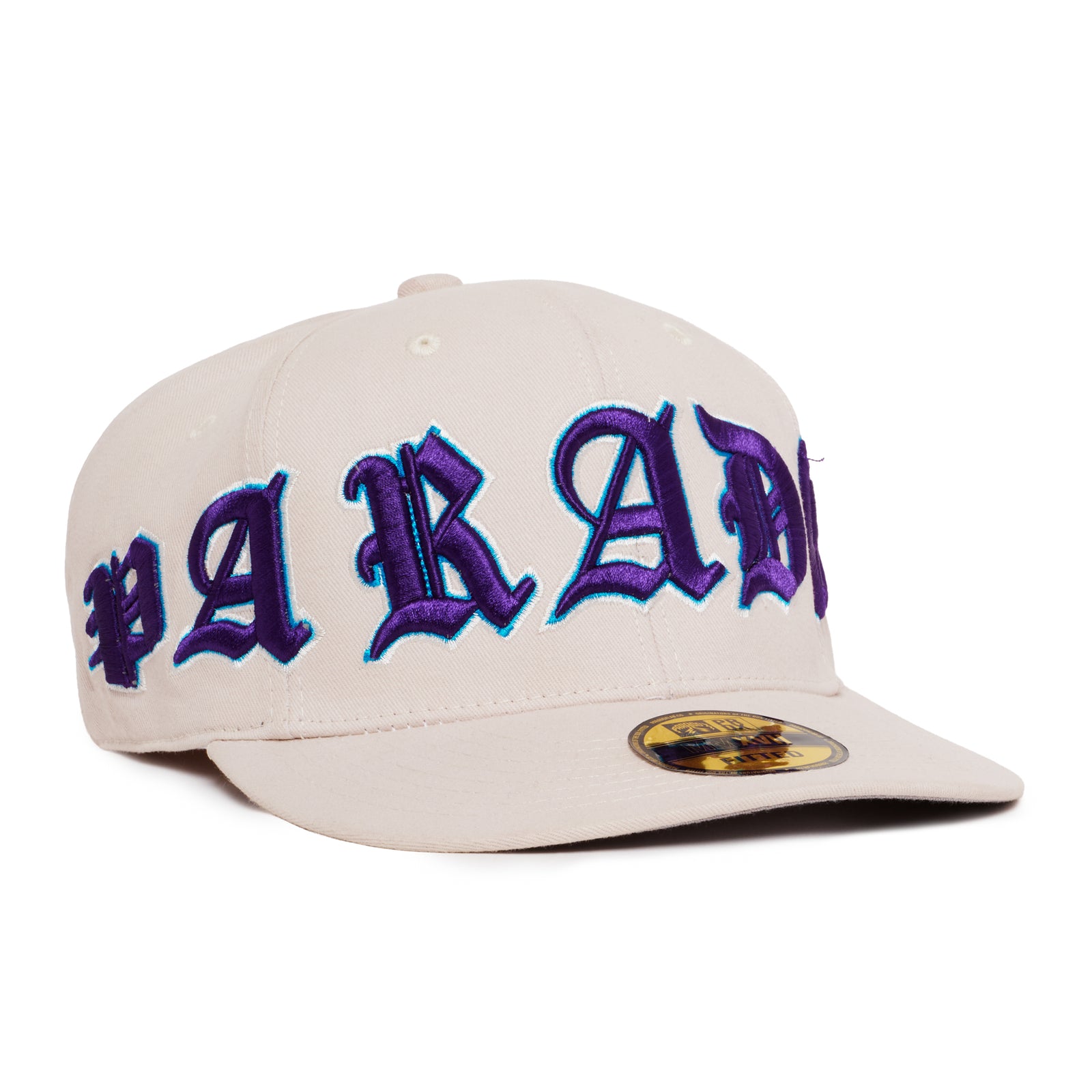 OLD VARSITY FITTED HAT (LIGHT GREY/PURPLE)