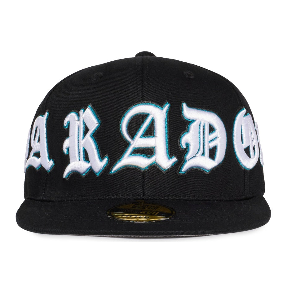 “EAGLES” FITTED HAT (BLACK/WHITE)