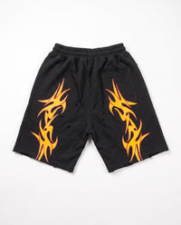 "TRIBAL PRINT LOGO" SWEATSHORTS
