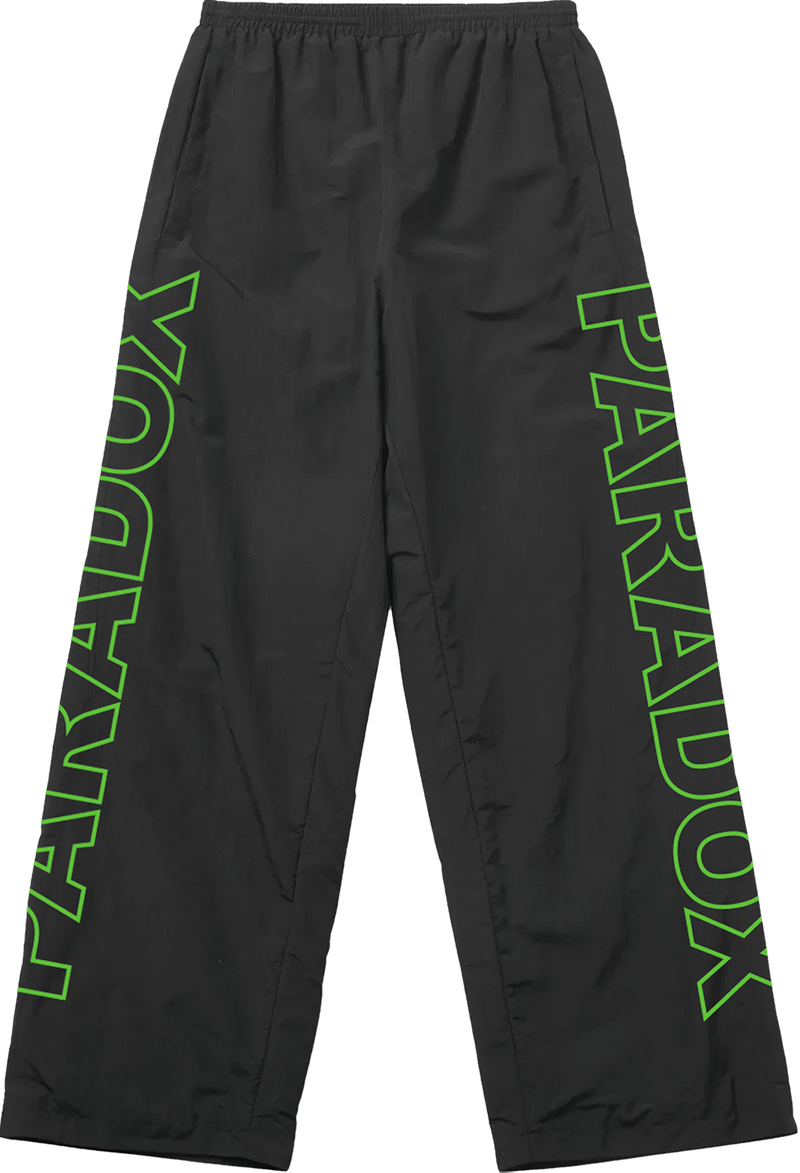 "PARADOX SWISHY" Trap-pants (Black/Green)