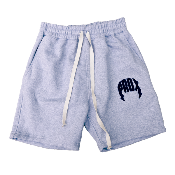 "PRDX" Lightning Arc Logo Sweatshorts (GREY/NAVY)