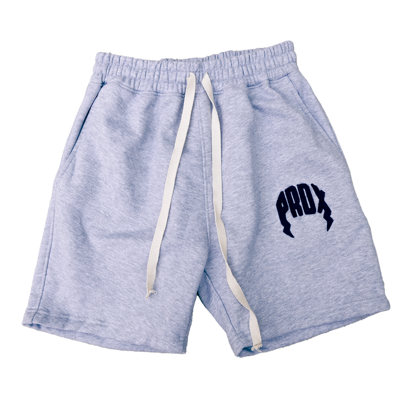 "PRDX" Lightning Arc Logo Sweatshorts (GREY/NAVY)