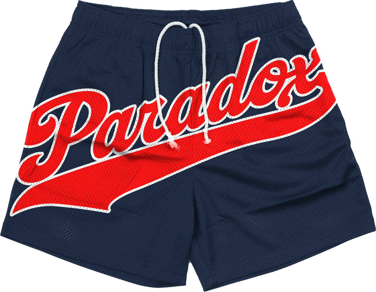 “Braves” Mesh Shorts (Navy/Red)