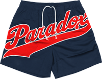 “Braves” Mesh Shorts (Navy/Red)