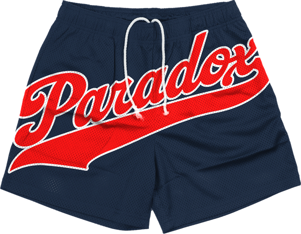 “Braves” Mesh Shorts (Navy/Red)
