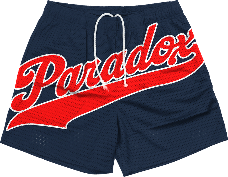 “Braves” Mesh Shorts (Navy/Red)