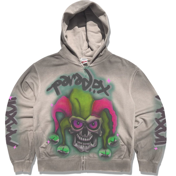 "SKELETON JOKER" ZIP-UP HOODIE