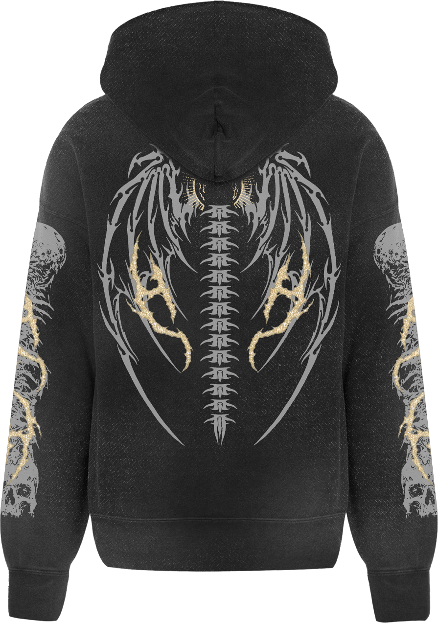 "GRAVEYARD" ZIP-UP HOODIE
