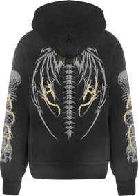 "GRAVEYARD" ZIP-UP HOODIE