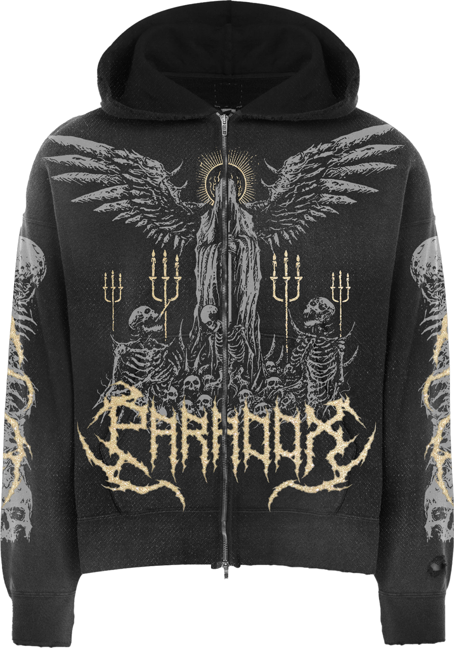 "GRAVEYARD" ZIP-UP HOODIE