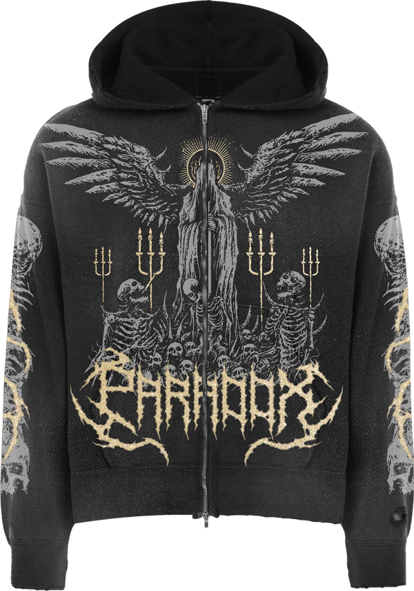 "GRAVEYARD" ZIP-UP HOODIE