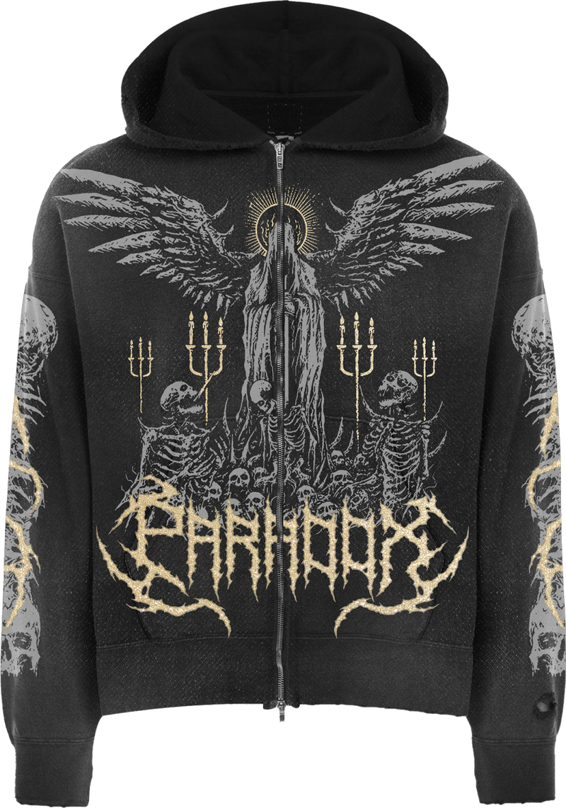 "GRAVEYARD" ZIP-UP HOODIE