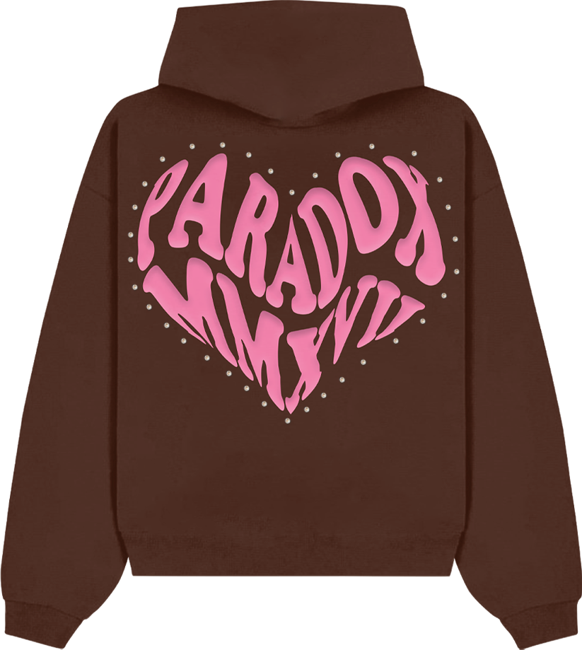 “PRDXLAB HEART” - Pull-Over Hoodie (BROWN)