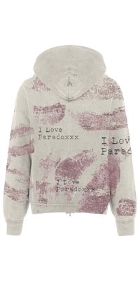 “LIPSTICK KISSES” - Zip-Up Hoodie