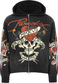 “FAKE LOVE HURTS” Zip-Up Hoodie