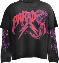 "PSYCHO SERPENT" DOUBLE LAYERED THERMAL TEE