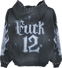 "FXCK 12" AIRBRUSHED ZIP-UP HOODIE