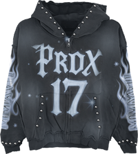 "FXCK 12" AIRBRUSHED ZIP-UP HOODIE