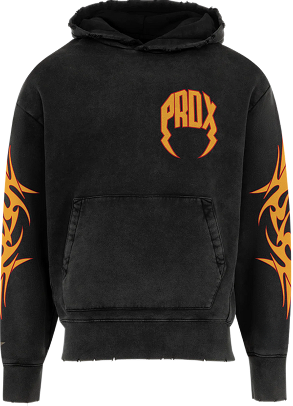 "TRIBAL PRINT LOGO" PULL-OVER HOODIE