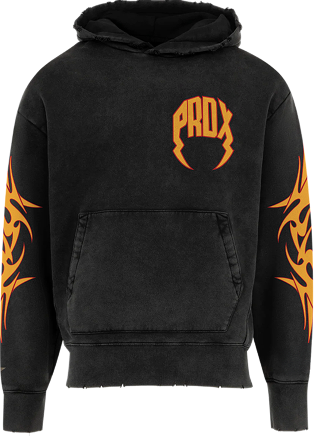 "TRIBAL PRINT LOGO" PULL-OVER HOODIE