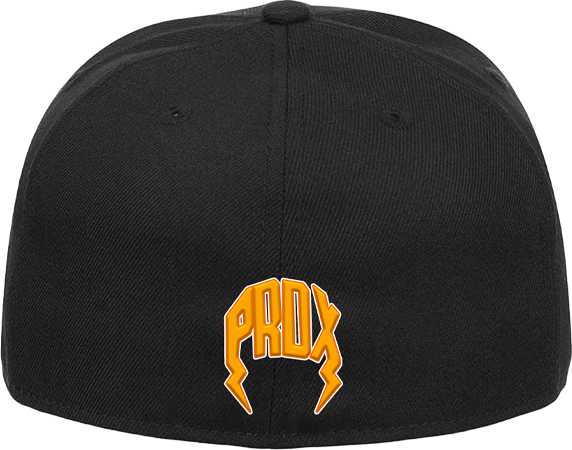 "OLD VARSITY" FITTED HAT (BLACK/ORANGE)