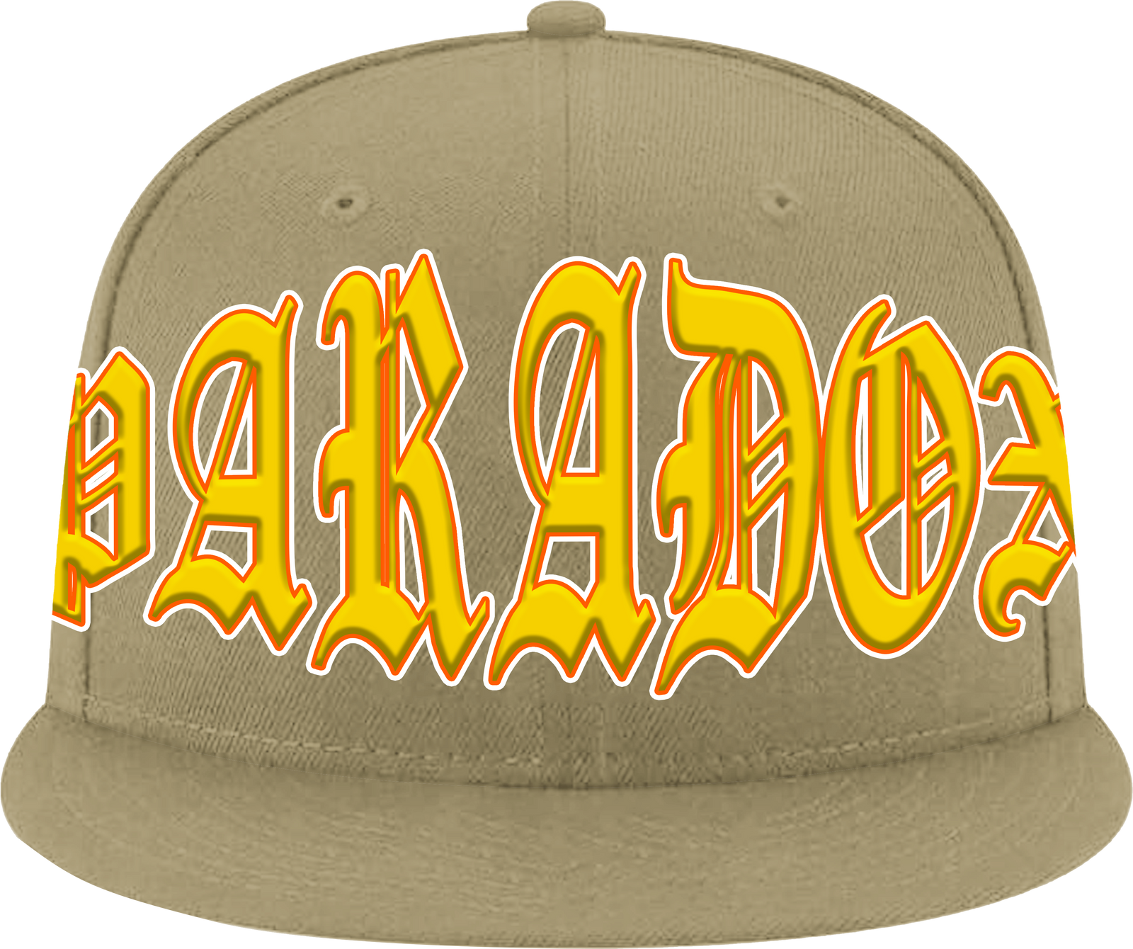 "OLD VARSITY" FITTED HAT (TAN/YELLOW)