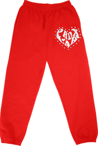 “PRDXLAB HEART” - Sweatpants (RED)