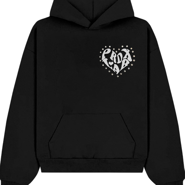 PRDXLAB HEART” - Pull-Over Hoodie (Black) – Paradox Lab