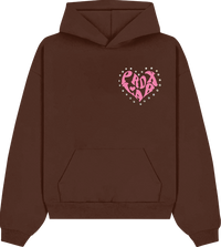 “PRDXLAB HEART” - Pull-Over Hoodie (BROWN)