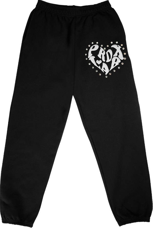 “PRDXLAB HEART” - Sweatpants (BLACK)