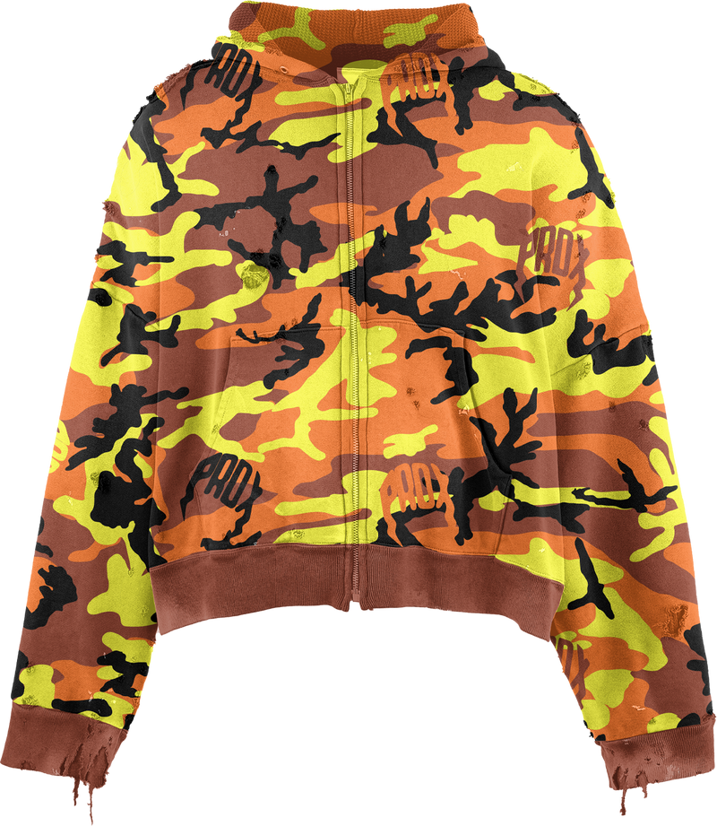 トップス BELVET Cropped camo thermal hoodie Black Camo Cropped Hoodie - Women's | Wild Tribute