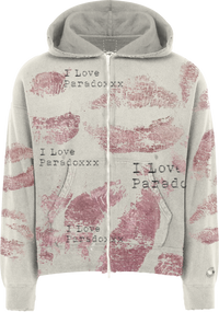 “LIPSTICK KISSES” - Zip-Up Hoodie
