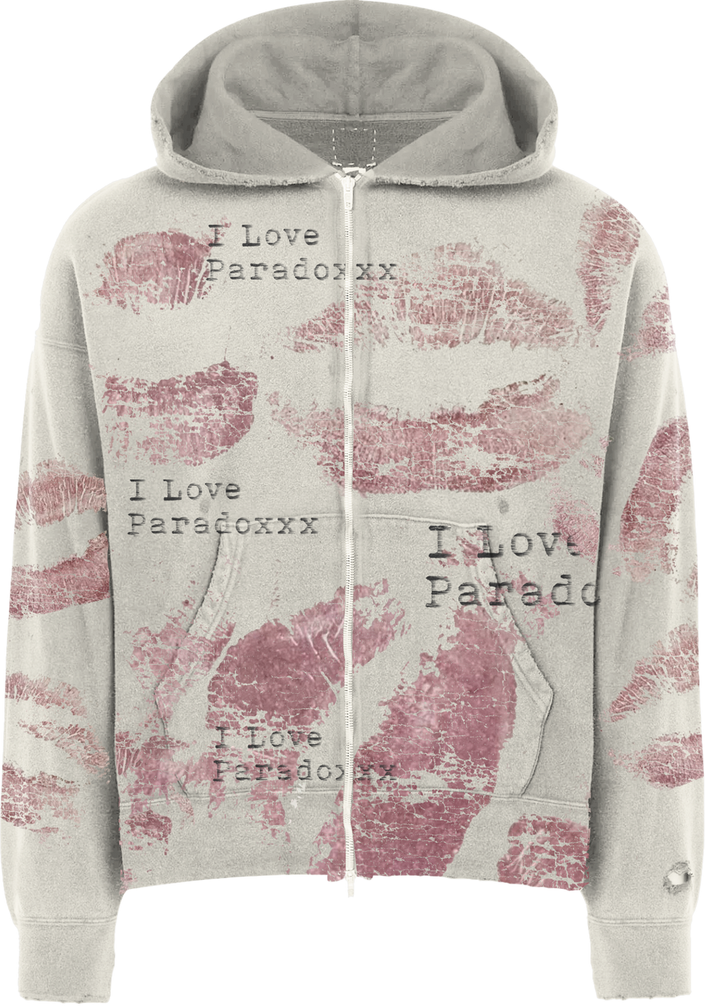 LIPSTICK KISSES” - Zip-Up Hoodie – Paradox Lab