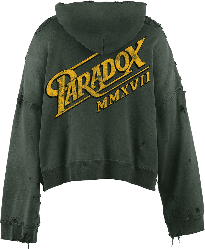 "CLASSIC SCRIPT" ZIP-UP HOODIE (GREEN)