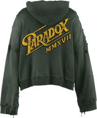 "CLASSIC SCRIPT" ZIP-UP HOODIE (GREEN)