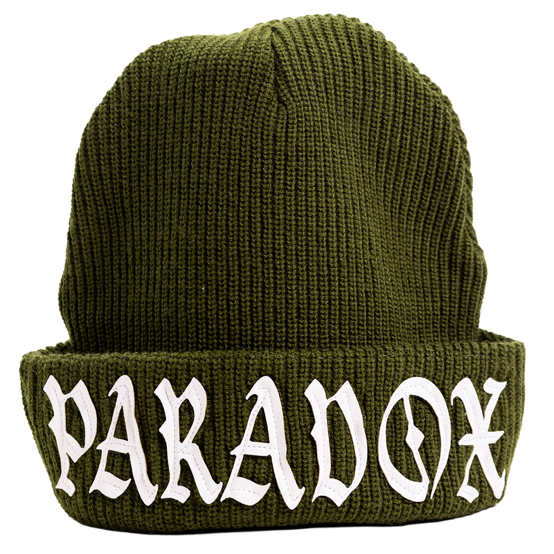 PARADOX RIBBED KNIT BEANIE (OLIVE)