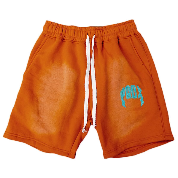 "PRDX" Lightning Arc Logo Sweatshorts (ORANGE/TEAL)