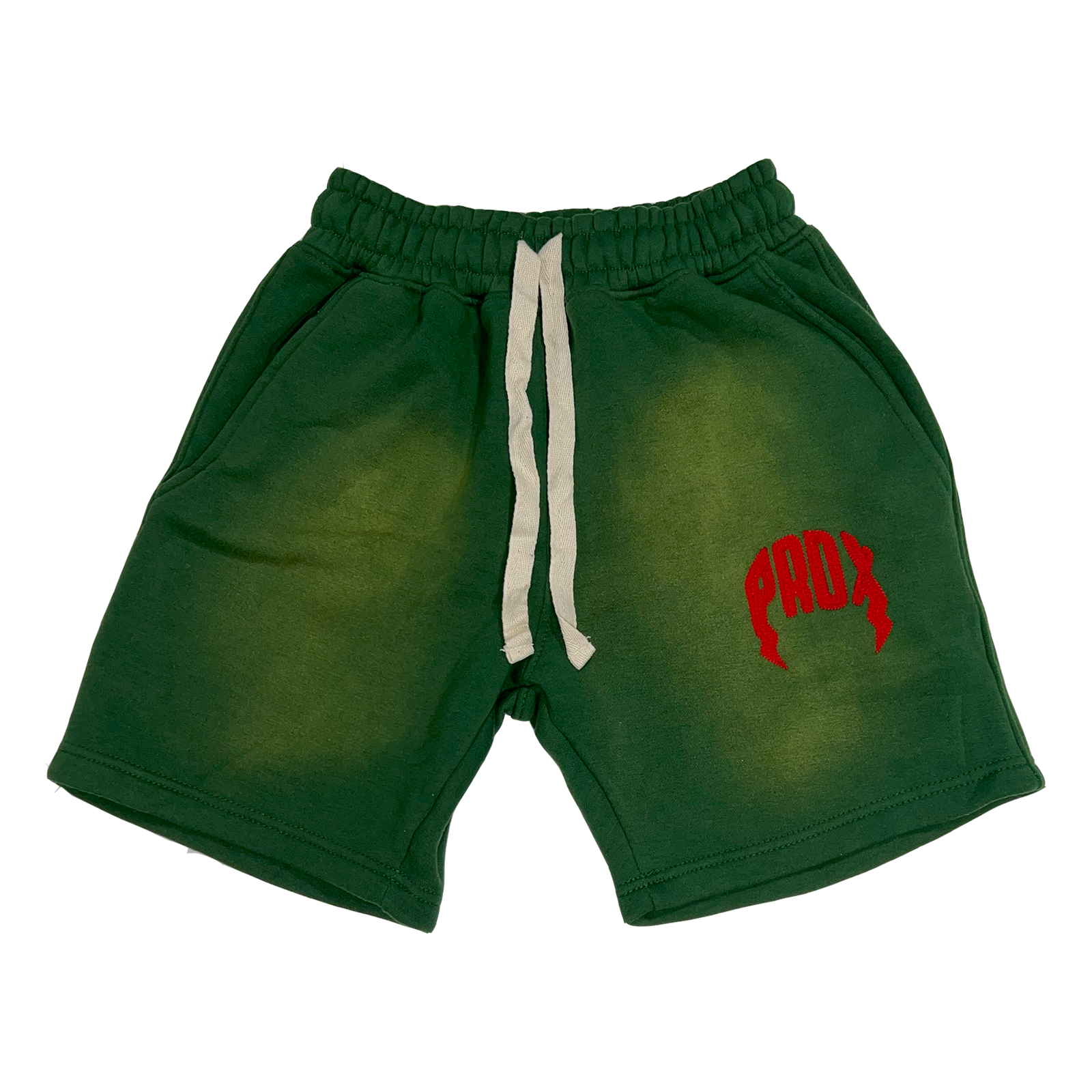 "PRDX" Lightning Arc Logo Sweatshorts (GREEN/RED)