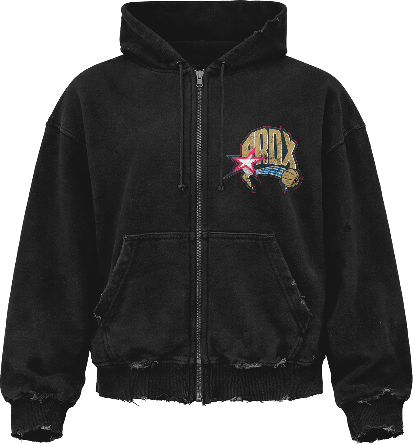 "2001 FINALS" ZIP-UP HOODIE (BLACK)