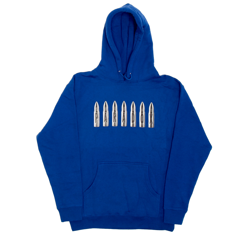 “SAVE THE LAST BULLET” PULL-OVER HOODIE (BLUE)