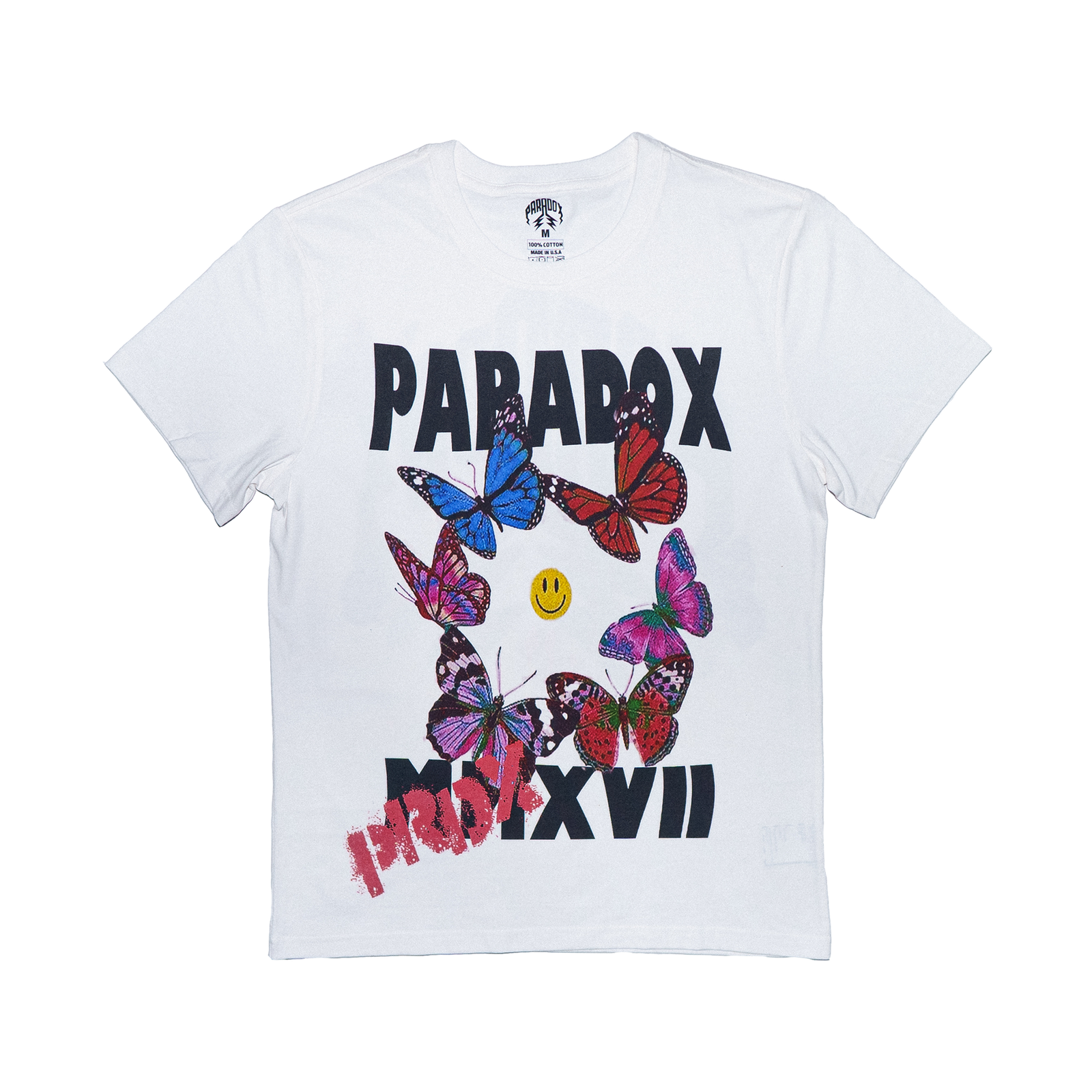 "BUTTERFLY" Lightning Arc Logo Tee (WHITE)
