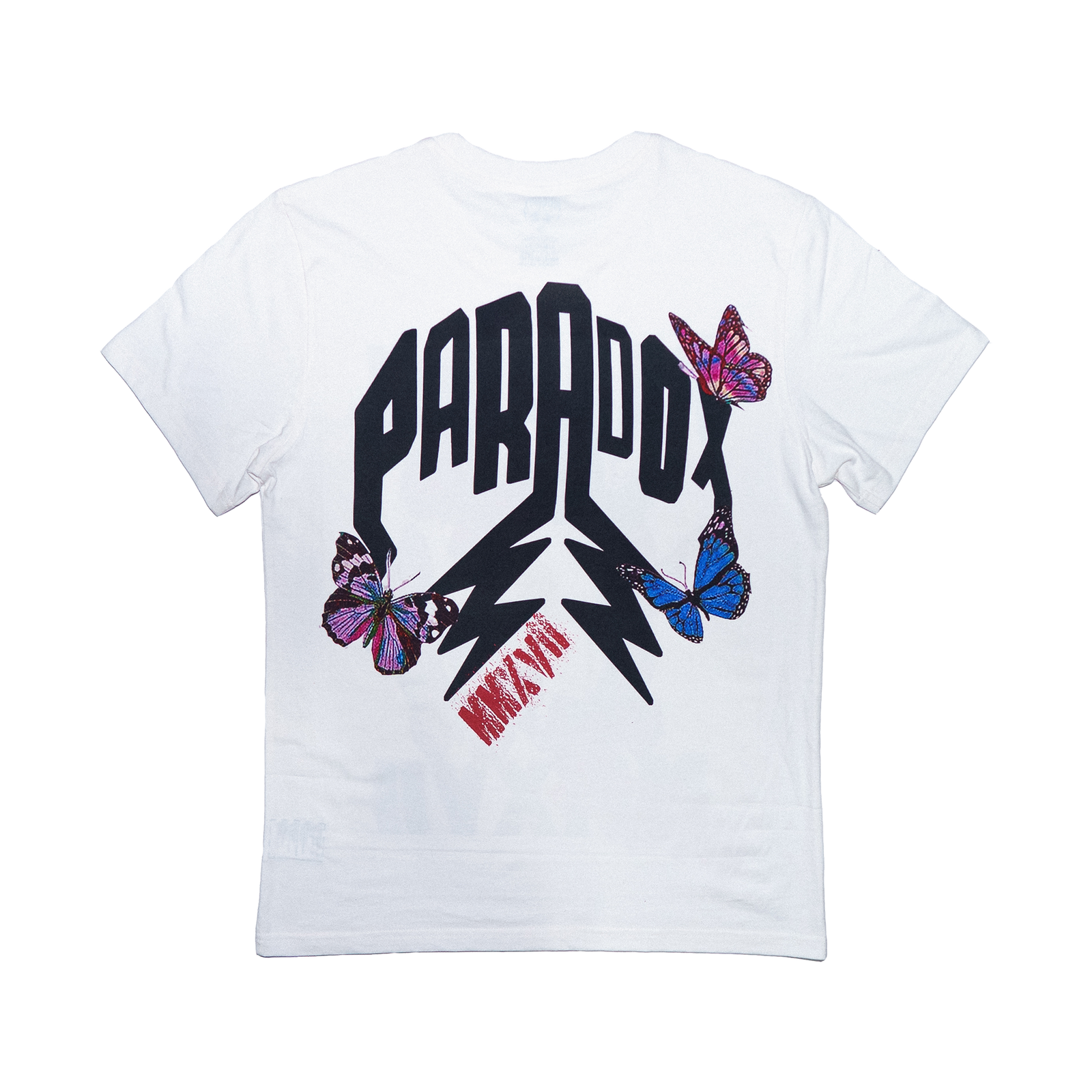 "BUTTERFLY" Lightning Arc Logo Tee (WHITE)