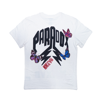 "BUTTERFLY" Lightning Arc Logo Tee (WHITE)