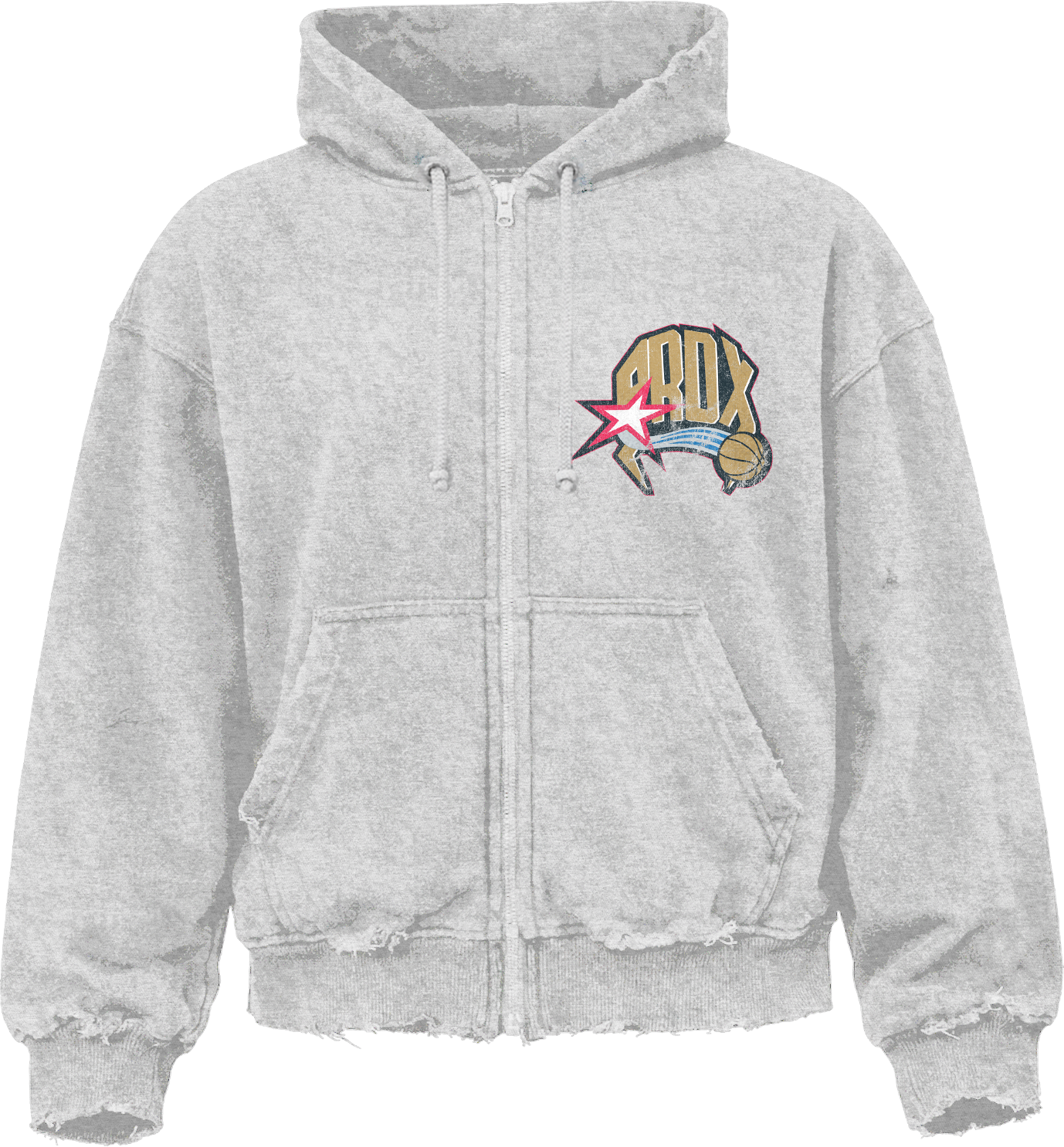 "2001 FINALS" ZIP-UP HOODIE (GREY)