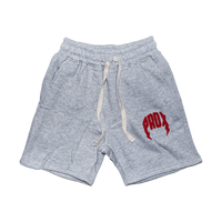 "PRDX" Lightning Arc Logo Sweatshorts (GREY/RED)
