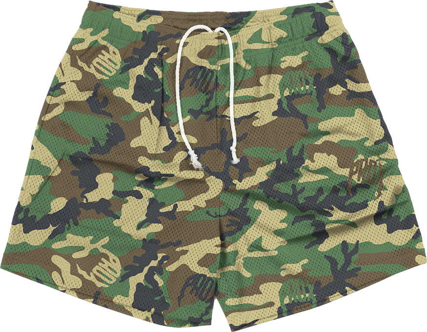 "PRDX LOGO CAMO" Mesh Shorts
