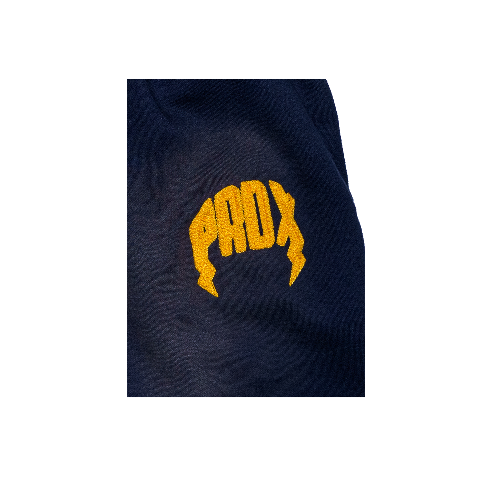 "PRDX" Lightning Arc Logo Sweatshorts (NAVY/YELLOW)