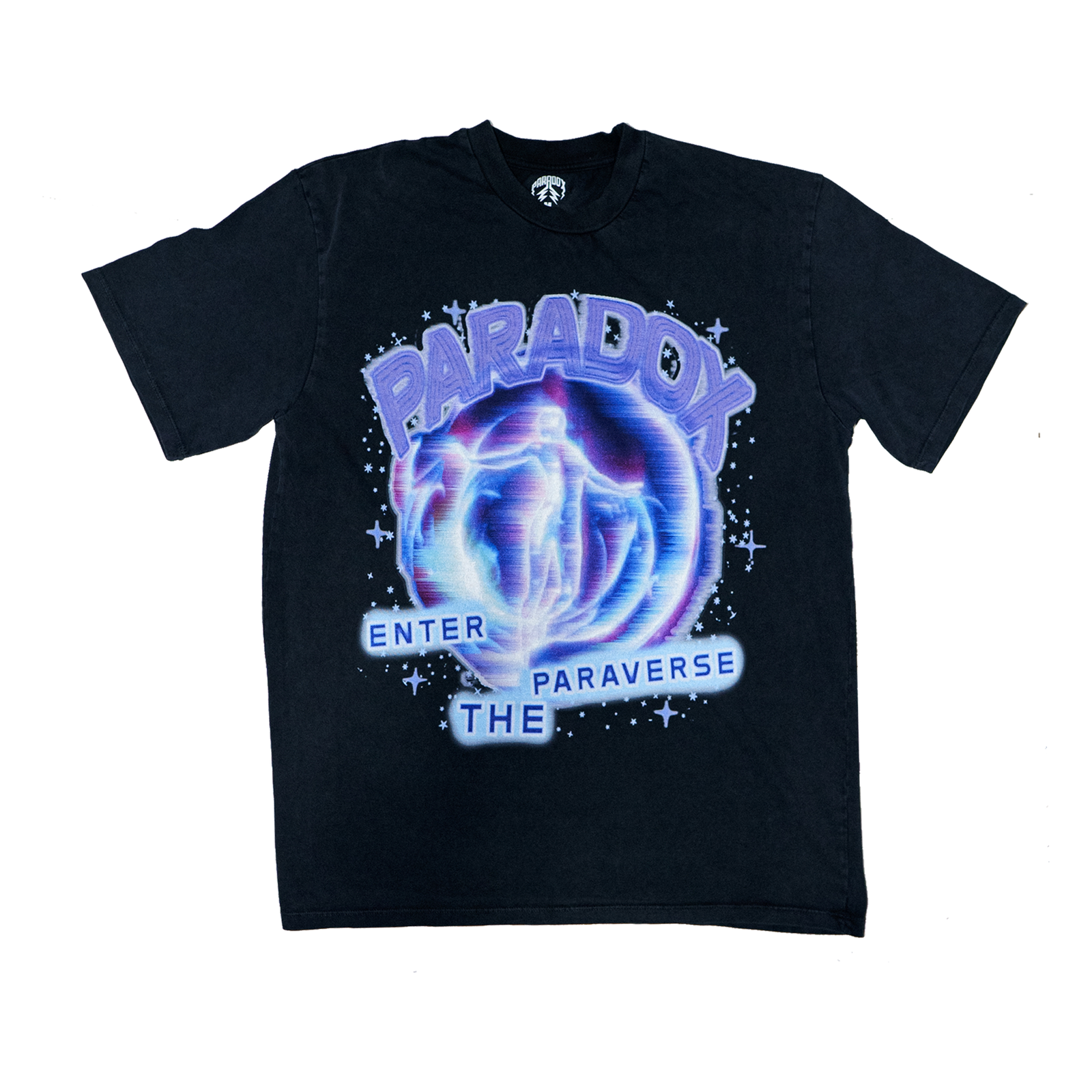 "PARAVERSE" Lightning Arc Logo Tee (VINTAGE BLACK)